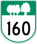 Route 160 marker