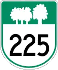 Route 225 marker