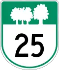 Route 25 marker