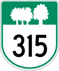 Route 315 marker