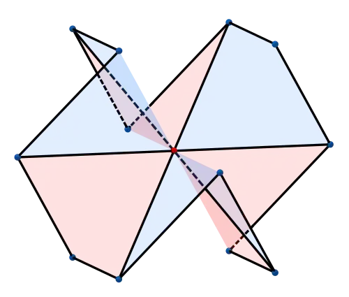 6 skew squares in a hexagonal arrangement form the vertex of {4,6}6.