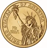 Reverse side of a Presidential Dollar coin