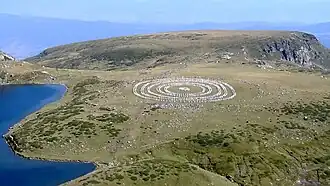 People performing Paneurhythmy in the Rila Mountains of Bulgaria.