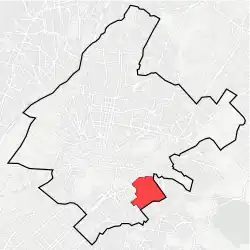 Location within municipality of Athens