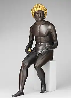 Paris with his apple, statuette by Antico, c. 1500–05, 14+5⁄8 inches (37&nbsp;cm) high