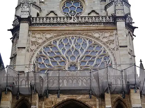 Detail of the flamboyant rose window