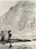 Percy Coriat climbing the Pyramid.