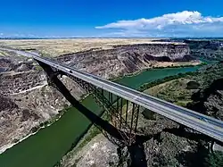 Perrine Bridge, aerial view