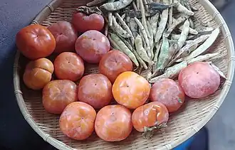 Persimmons and soybeans on sokuri
