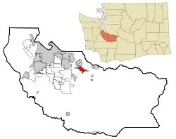 Location of Prairie Ridge, Washington