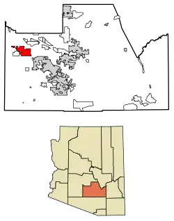 Location of Maricopa in Pinal County, Arizona