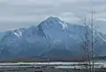 Looking south at Pioneer Peak, as seen from the east of Palmer, Alaska.