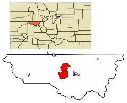 Location of Snowmass Village in Pitkin County, Colorado.