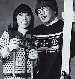 Pizzicato Five members Maki Nomiya and Yasuharu Konishi in 2001