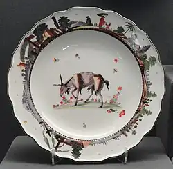 Plate c. 1740, Gardiner Museum, Toronto