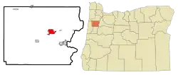 Location in Polk County, Oregon