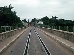 Road and rail bridge of Magude, over the Komati River, on the Limpopo line
