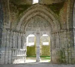 North portal of the Basilica, with tympanum illustrating the Last Judgment.