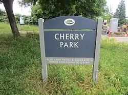 Cherry Park sign