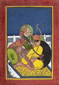 Posthumous painting depicting Prithviraj Chauhan from Kota