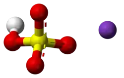 Ball-and-stick model of the component ions