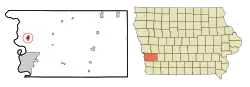 Location of Crescent, Iowa