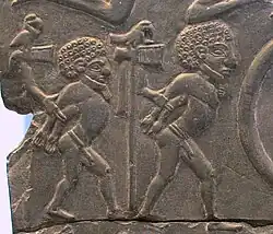 Image 16The prisoners on the Battlefield Palette may be the people of the Buto-Maadi culture subjugated by the Egyptian rulers of Naqada III. (from Prehistoric Egypt)