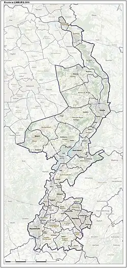 Topography map of Limburg