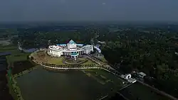 An aerial photograph of Providence College of Engineering and School of Business campus in Chengannur, Kerala, India.