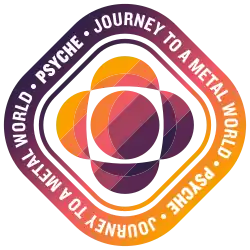 Insignia of the NASA Psyche mission, possibly influenced by the Psyche symbol[41]