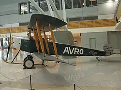 Avro 504K replica on display in Qantas' Sydney Airport domestic terminal