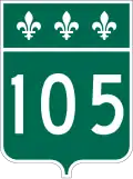 Route 105 marker