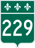 Route 229 marker
