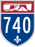 Autoroute 740 marker