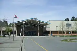 Queen Elizabeth Secondary School in Surrey, named for Queen Elizabeth (later the Queen Mother)