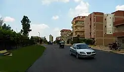 A picture of a road in Qutur, Egypt