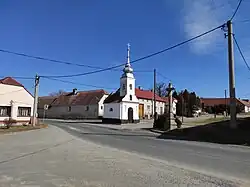 Centre of Radkovice u Budče