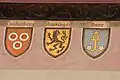 coats of arms of families from Rapperswil, among them Landenberg, Russinger, Heer ...