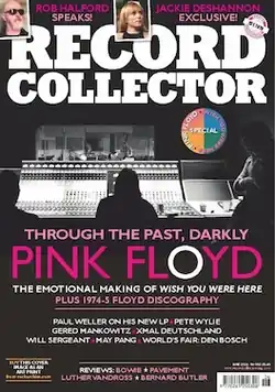 Cover of Record Collector magazine showing a photo of recording studio with headline THROUGH THE PAST, DARKLY PINK FLOYD