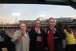 Red Sox fans with Jerry Remy masks at Fenway Park, June 24, 2008