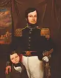 Portrait of Lieutenant Colonel José Simeão de Oliveira and his son João Batista, c. 1840