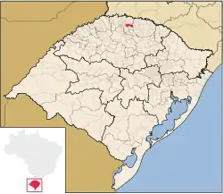 Location in Rio Grande do Sul state
