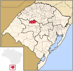Location in Rio Grande do Sul state