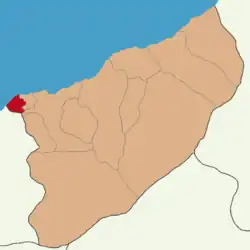 Map showing İyidere District in Rize Province