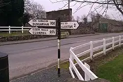 Road signs in Aglish