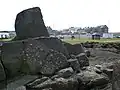 Rock at Ramore Head, looking towards the car park.