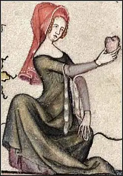 Fourteenth century fur-lined tippet or hanging sleeve