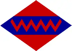 Formation patch used by Royal Canadian Artillery units attached to the First Canadian Army