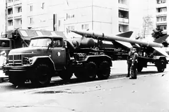 S-75 Dvina missile on a ZIL-131 truck of the East German Army