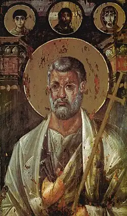 Saint Peter depicted in 6th-century hot wax icon